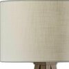 Homeroots Walnut Metal Table Lamp13.75 x 9.5 x 26.25 in. 372907